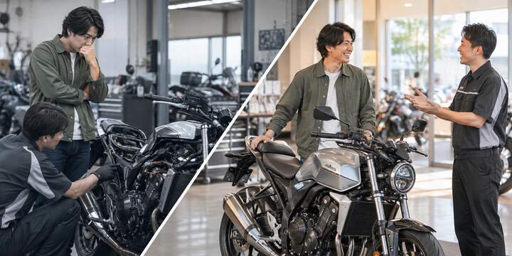 故障時の不安から修理後の安心へ変わるバイクオーナー